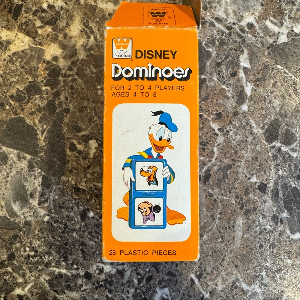 Vintage Walt Disney Dominoes 1976 Original Box - COMPLETE - Picture 3 of 6